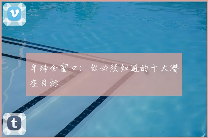 年转会窗口:你必须知道的十大潜在目标